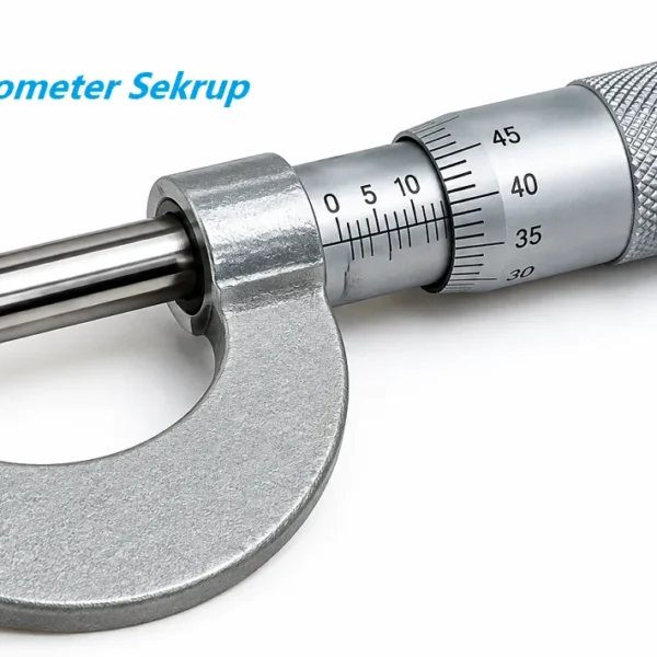 Mikrometer Sekrup Presisi dengan Skala Ukur