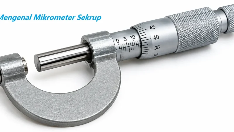 Mikrometer Sekrup Presisi dengan Skala Ukur