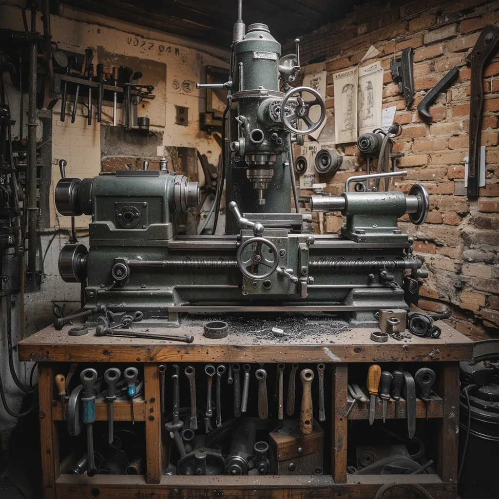 peralatan di bengkel bubut