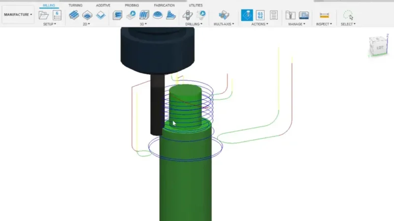 thread milling program di cnc