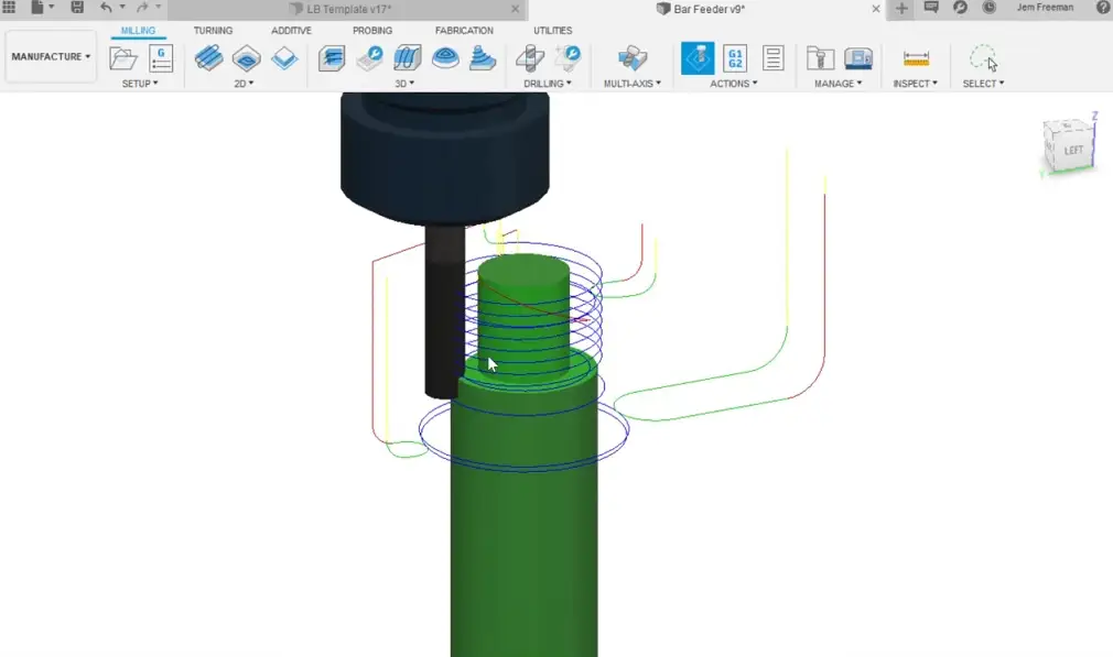 thread milling program di cnc