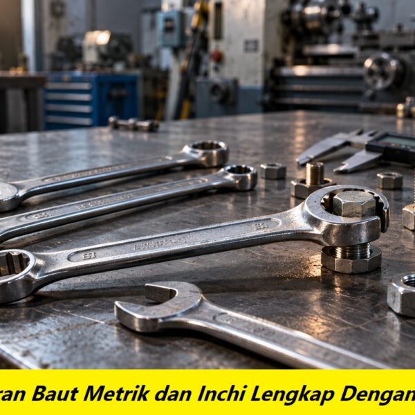 Tabel Ukuran Baut Metrik dan Inchi Lengkap Dengan Kuncinya