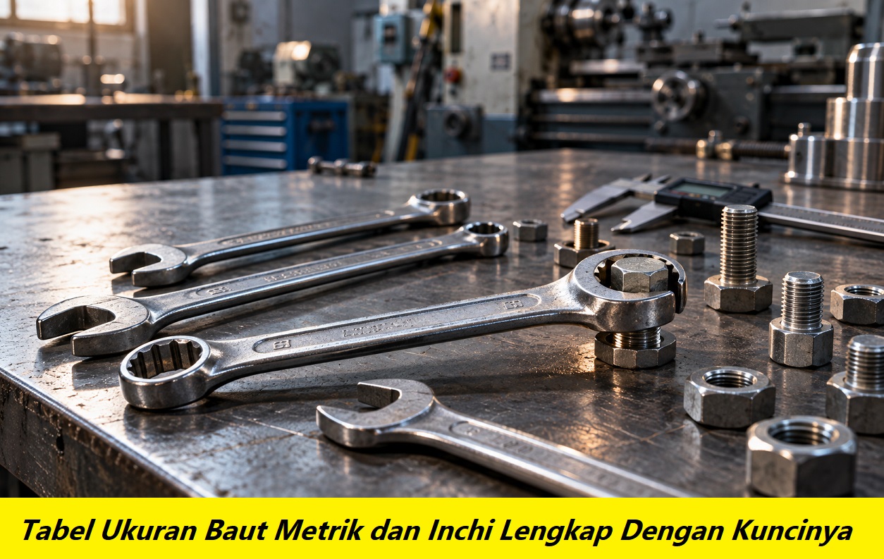 You are currently viewing Tabel Ukuran Baut Metrik dan Inchi Lengkap Dengan Kuncinya